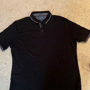 Mens super soft black polo